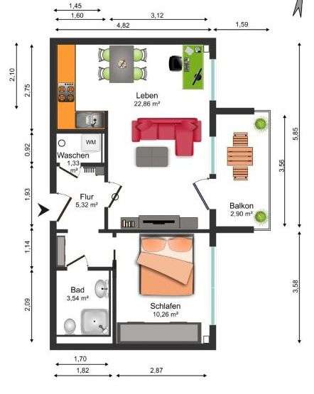 Grundriss Birkenstr. 3 Eg Klein