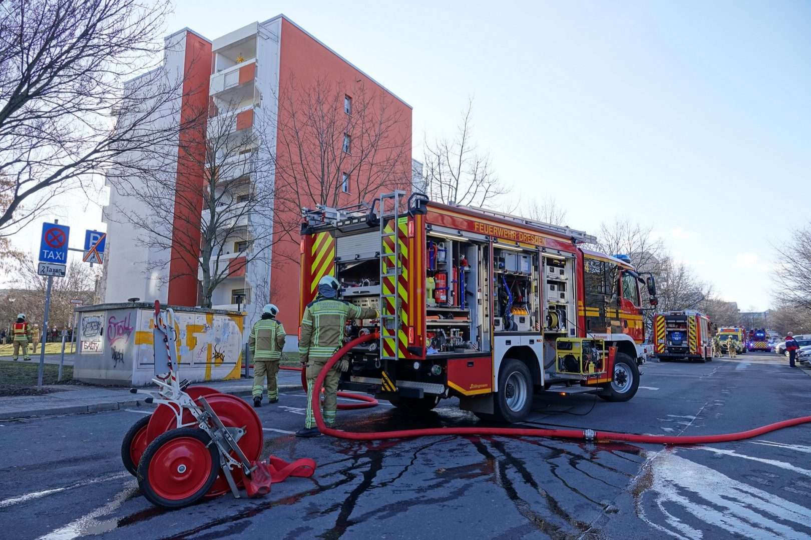 Feuerwehreinsatz Leutewitzer Ring